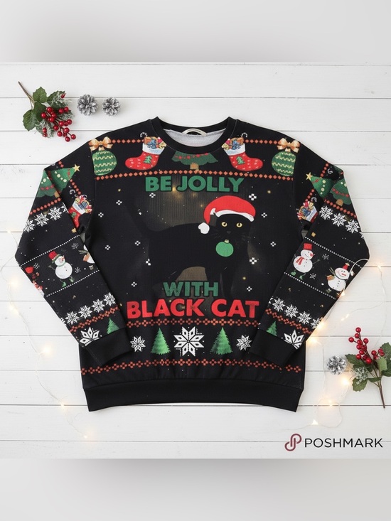 Other - “Be Jolly With Black Cat” Christmas ugly sweatshirt